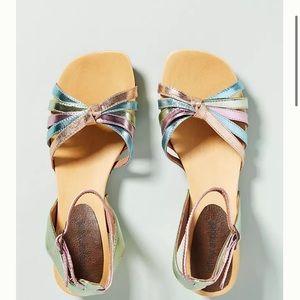 NWOT Jeffery Campbell Metallic Clog Sandal